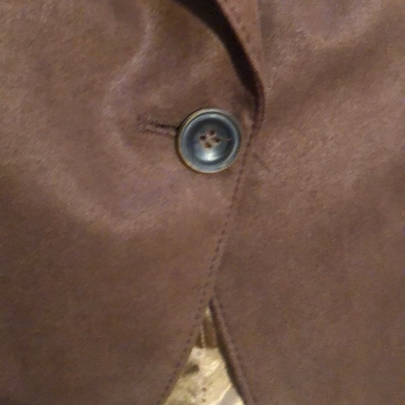 Zara Basic Buttoned Brown Blazer - Picture 4 of 6